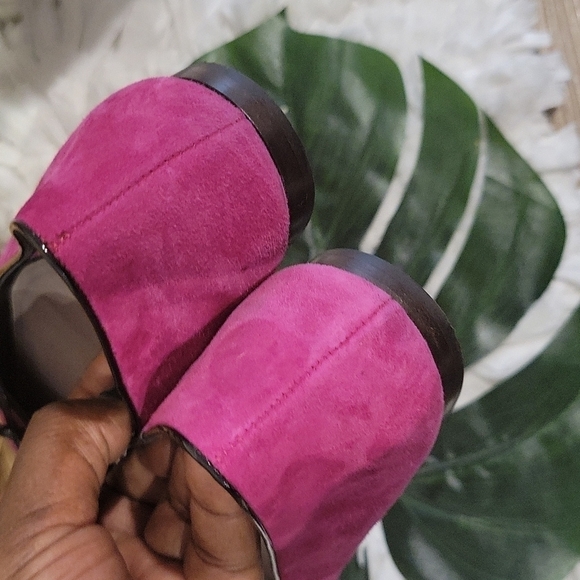 TOM FORD fushia pointy toe flats size 39 Preppy Academia Corpcore Ballerina Bow - Picture 3 of 9